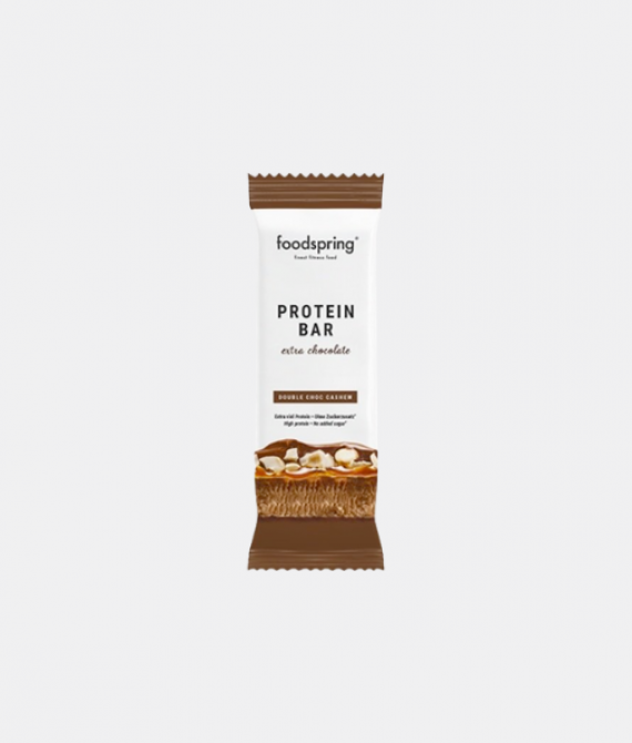 Foodspring Protein Bar Extra Doble De Chocolate Y Anacardods